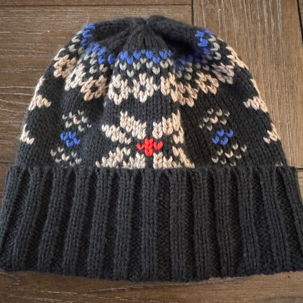 Old Navy Kids Knit Beanie - Black and Blue